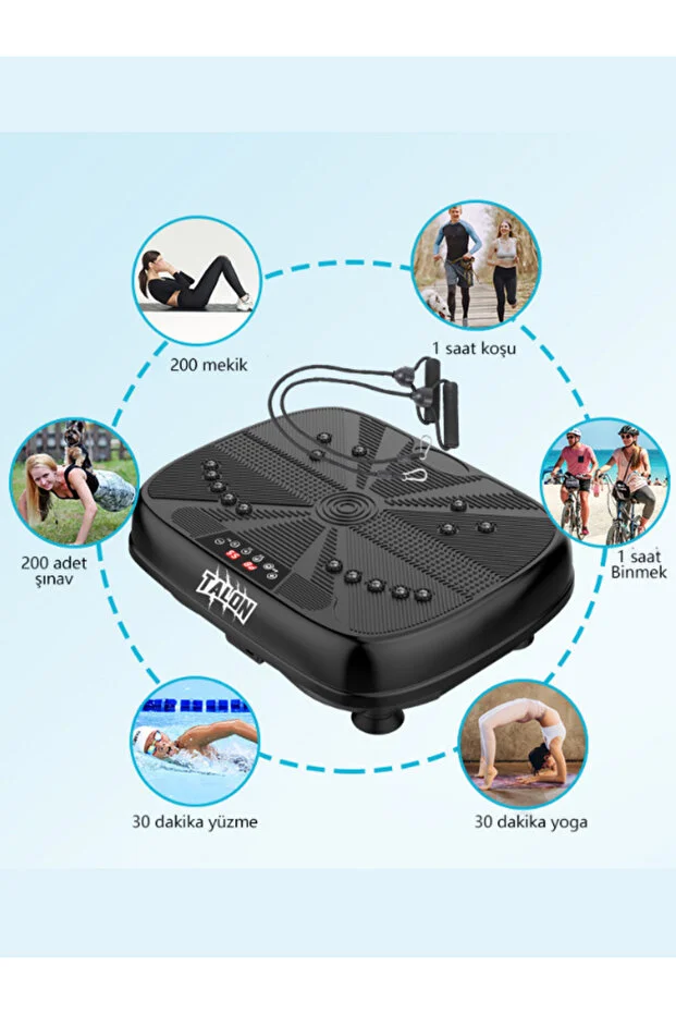 Talon Egzersiz Aleti Yüksek Titreşimli 1-99 Seviye Hız Ayarlı Bluetoothlu Kumandalı Vibration Plate